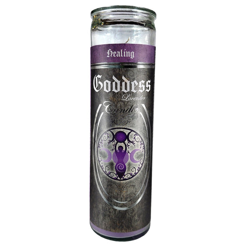 7 Day Glass Ritual Candle - Goddess - Lavender | Candle | Wiccan Center