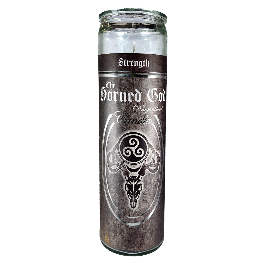 7 Day Glass Ritual Candle - The Horned God - Dragonblood | Candle | Wiccan Center