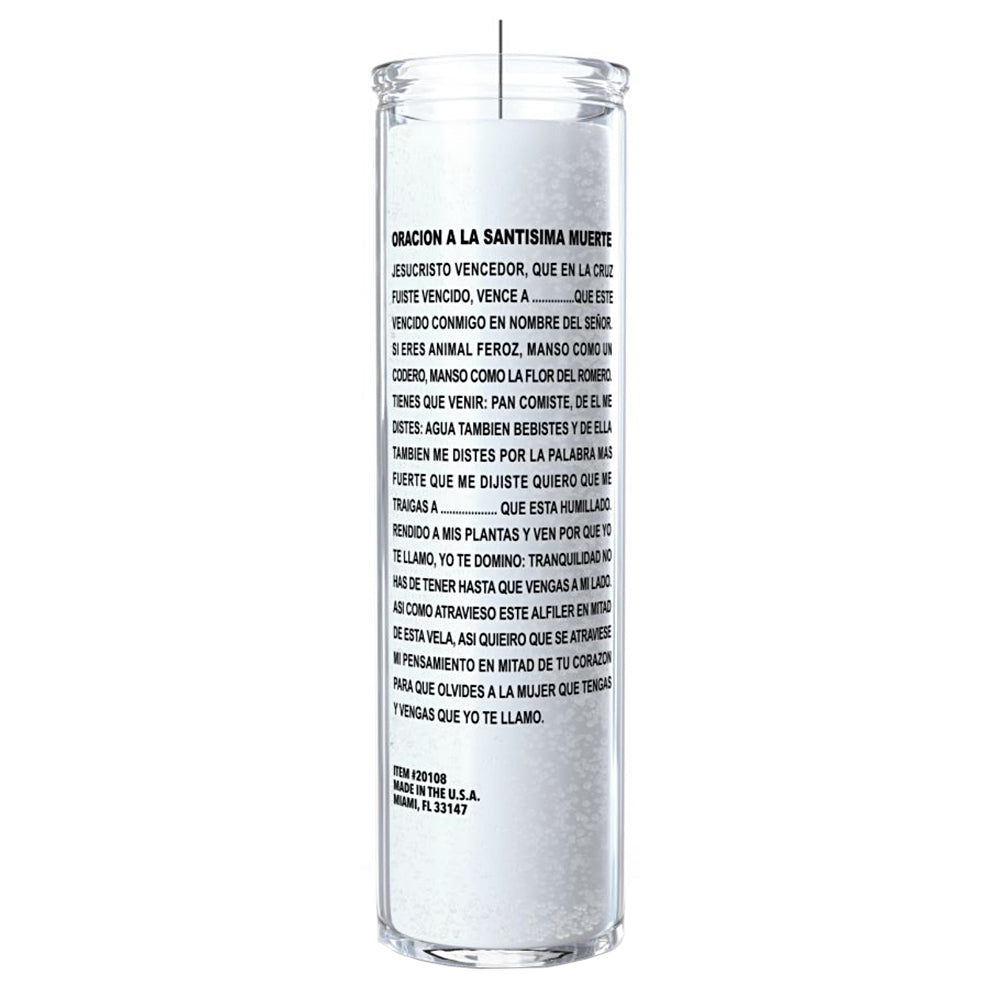 7 Day Santa Muerte (Holy Death) - White | Candle | Wiccan Center