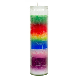 7 Day Multicolor Glass Prayer Candle | Candle | Wiccan Center