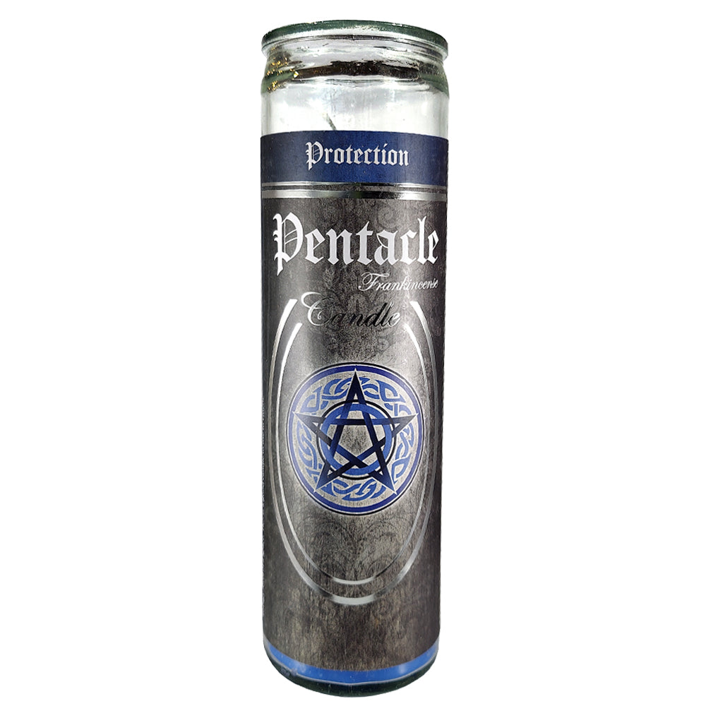 7 Day Glass Ritual Candle - Pentacle - Frankincense | Candle | Wiccan Center