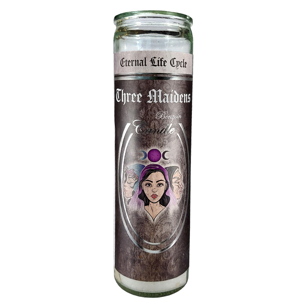 7 Day Glass Ritual Candle - Three Maidens - Benzoin | Candle | Wiccan Center