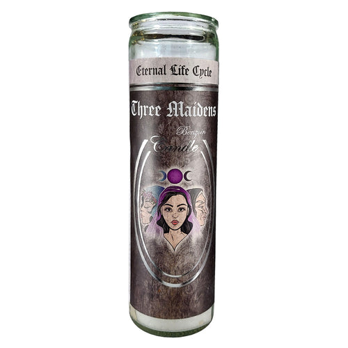 7 Day Glass Ritual Candle - Three Maidens - Benzoin | Candle | Wiccan Center
