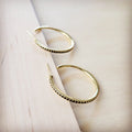 Black Diamond Glimmer Gold Hoop Earrings 219cn