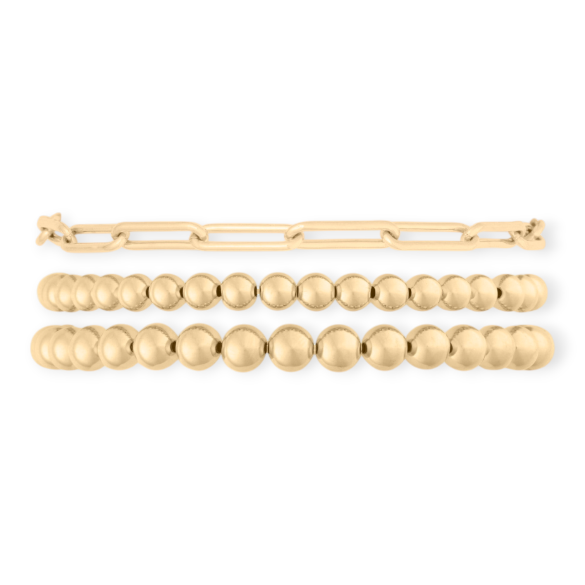 chunky paperclip + juno (5+6mm) bracelet triple stack | | Wiccan Center