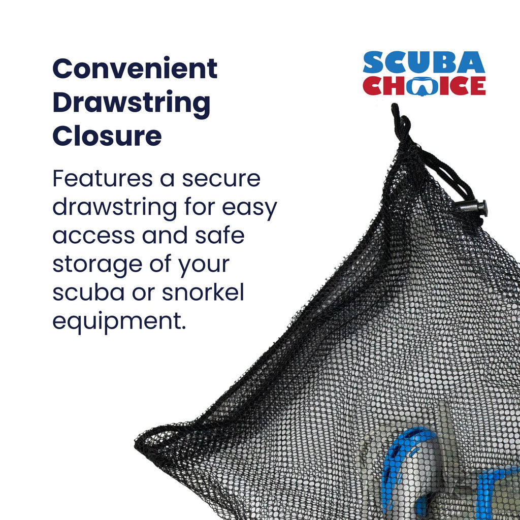 Scuba Diving Snorkeling Drawstring Mesh Bag - 25" x 13" | Mesh Bags | Wiccan Center