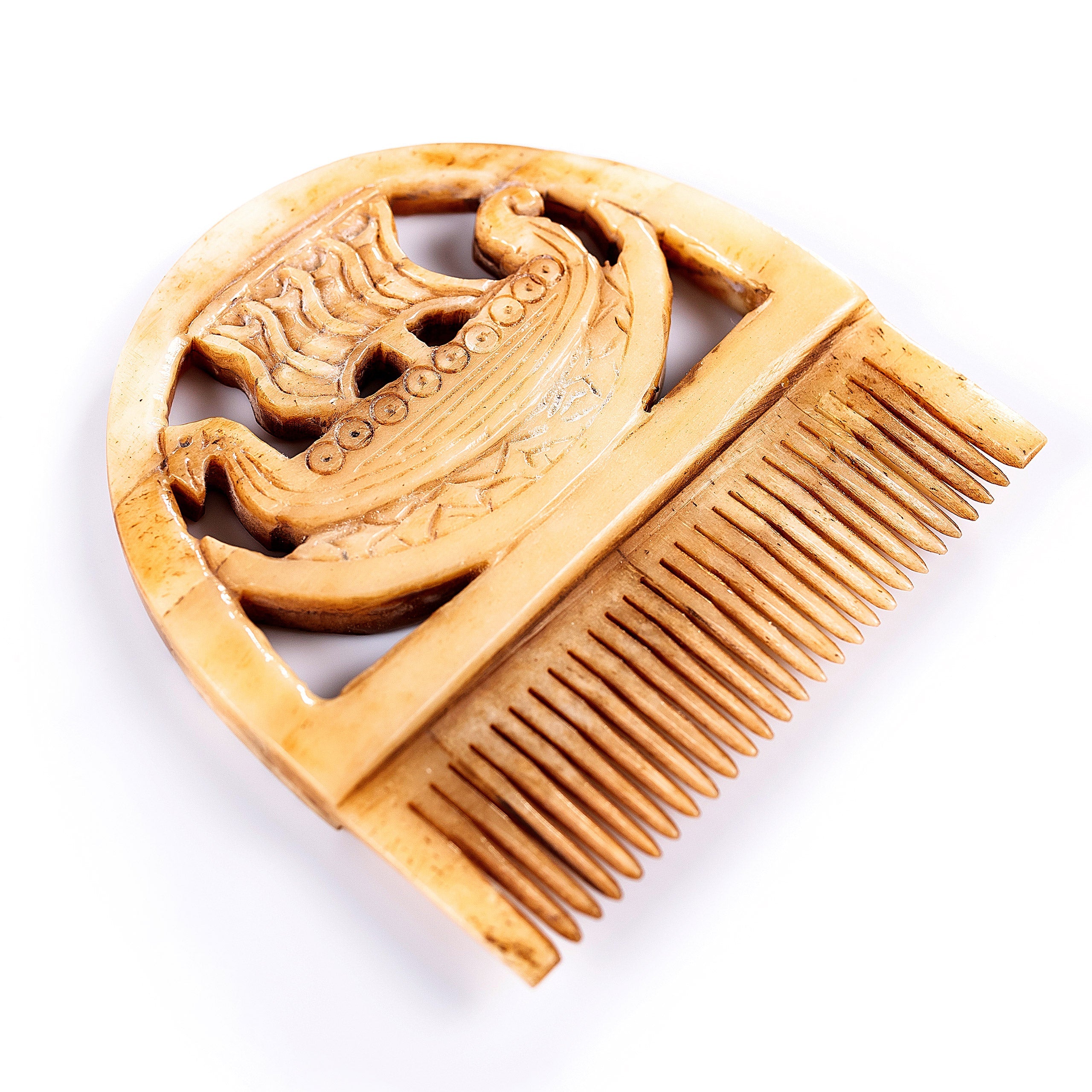 Bone Beard Comb – Viking Drakkar Longship Comb