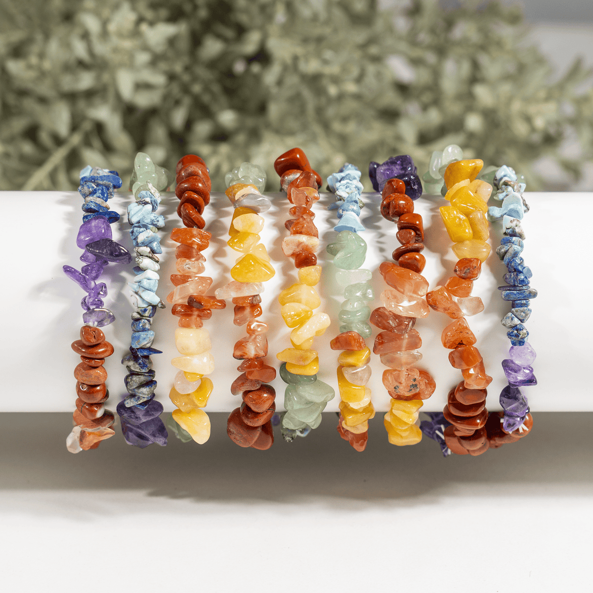 7 Chakra Chip Bracelet