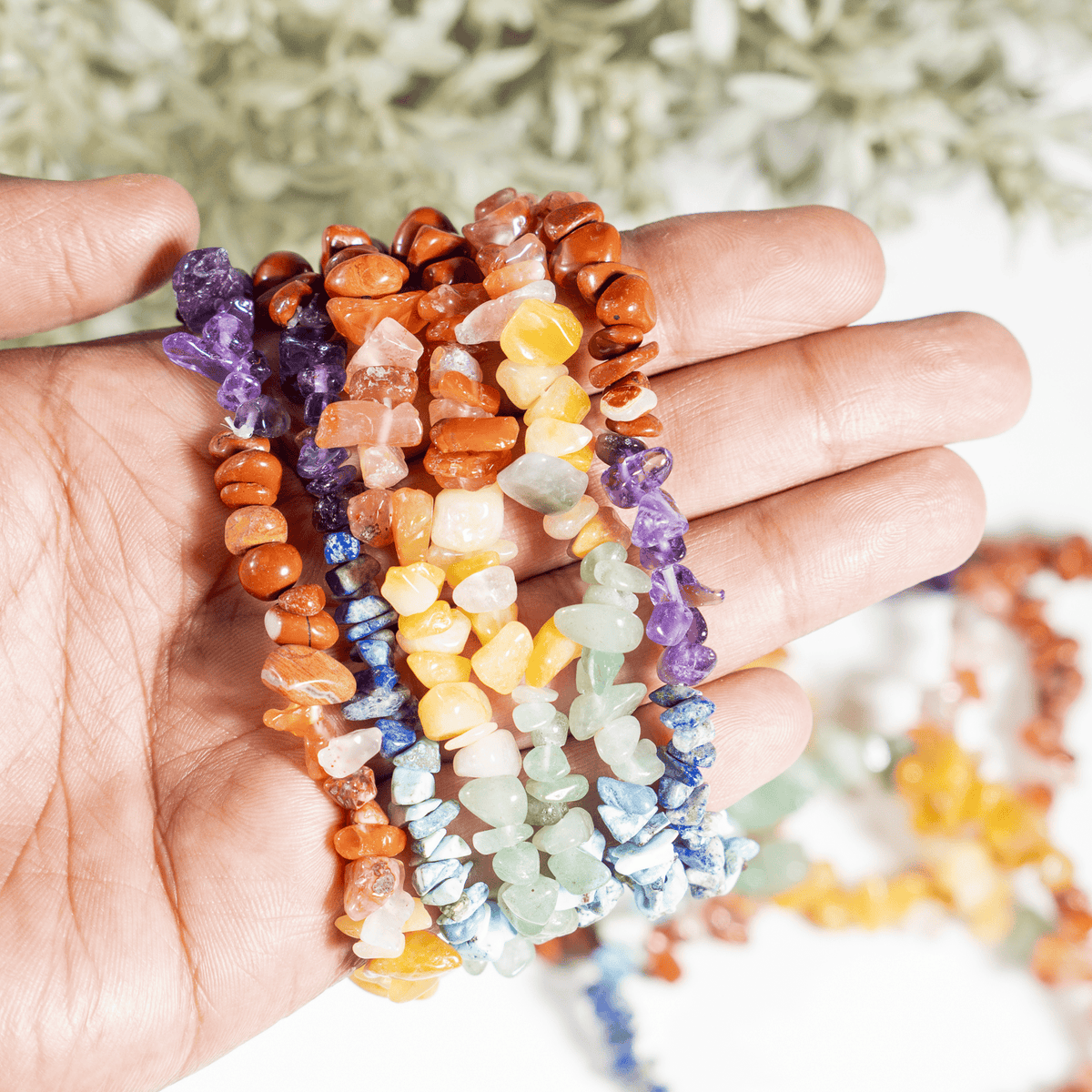 7 Chakra Chip Bracelet