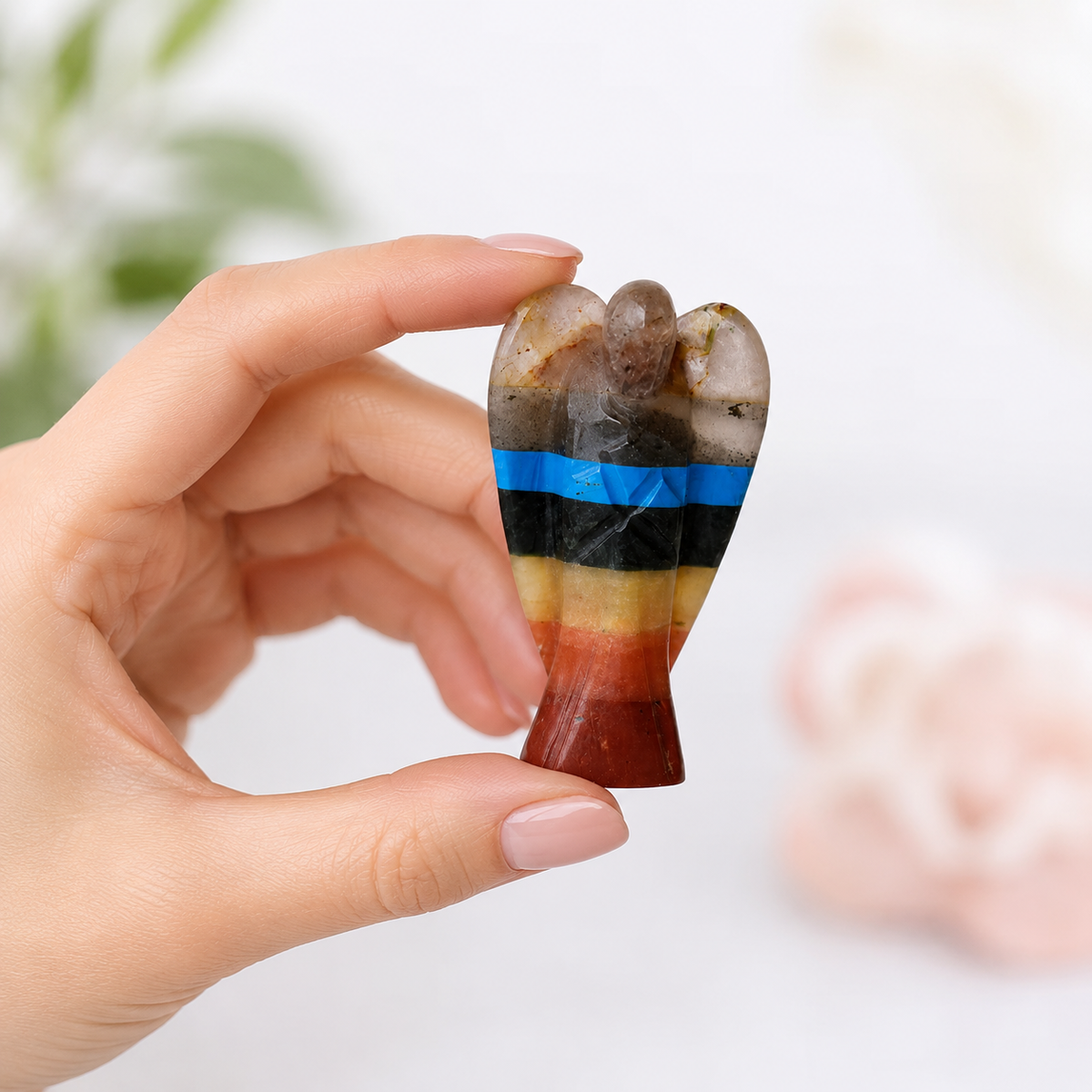 Bonded Chakra Crystal Angel Pocket Guardian