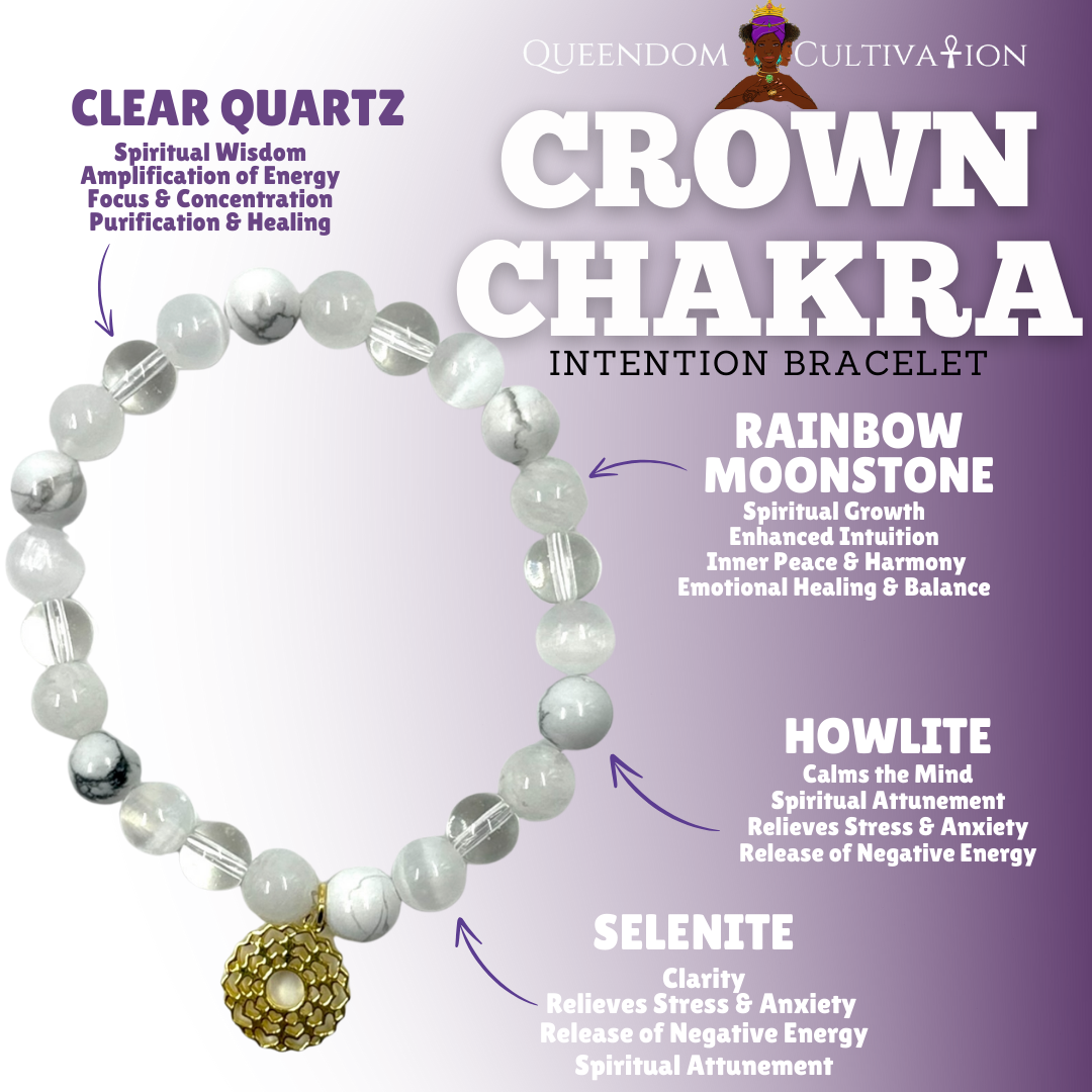 Crown Chakra Stretch Bracelet (8mm) | Beaded Stretch Bracelet | Wiccan Center