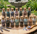 Gemstone Bottle Collection - 15-Piece Natural Rough Crystal Chips Gift Set Box Flat | Home & Living > Home Decor > Home Accents > Rocks & Geodes | Wiccan Center
