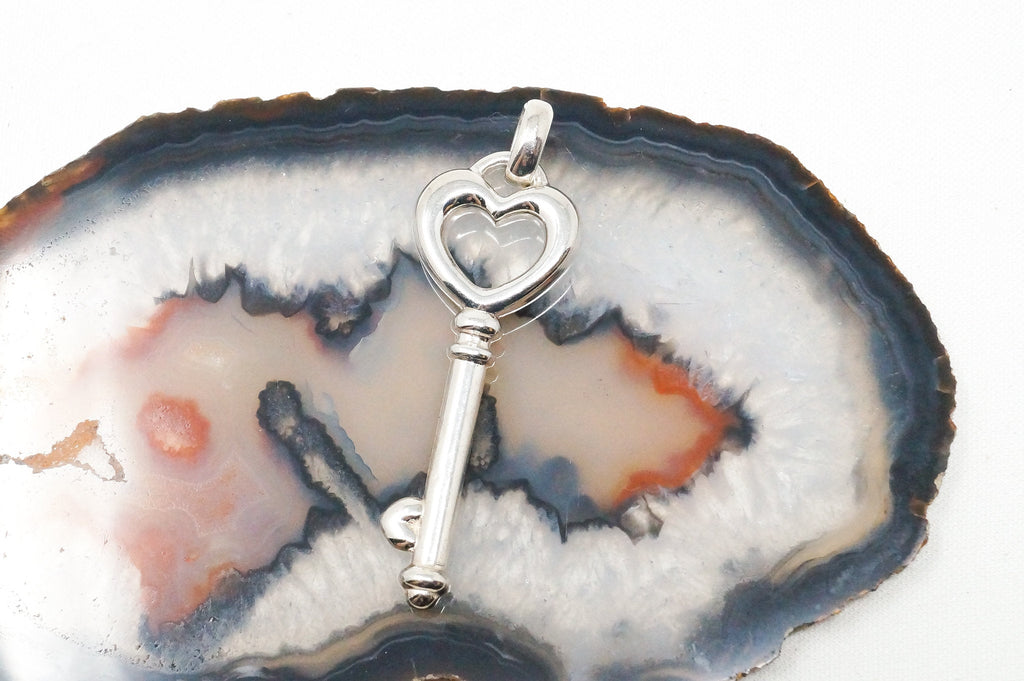 Vintage Designer JCM Key To My Heart Sterling Silver Necklace Pendant | Jewelry > Necklaces > Pendants | Wiccan Center