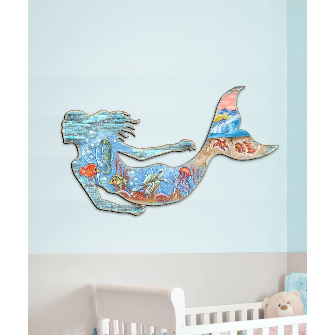 Rustic Coastal Mermaid Coastal Outdoor Decor by G. DeBrekht - Coastal Holiday Decor - 81985142F | Outdoor Decoration | Wiccan Center