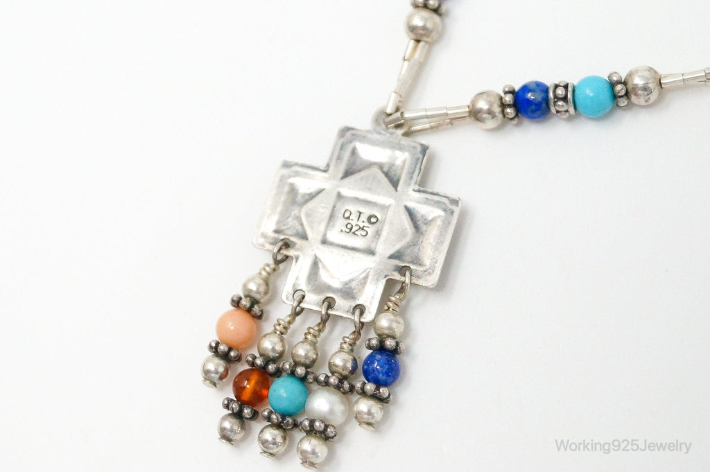 QT Turquoise Pendant On Carolyn Pollack Bead Sterling Silver Chain Necklace | Jewelry > Necklaces | Wiccan Center