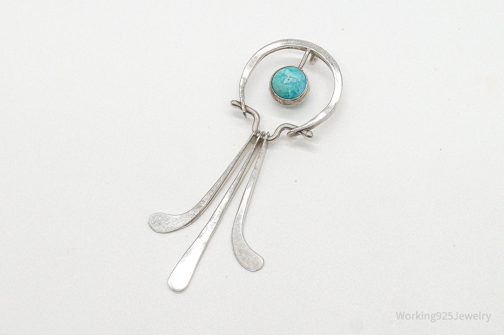 Vintage Modernist Amazonite Sterling Silver Pendant | Jewelry > Necklaces > Pendants | Wiccan Center