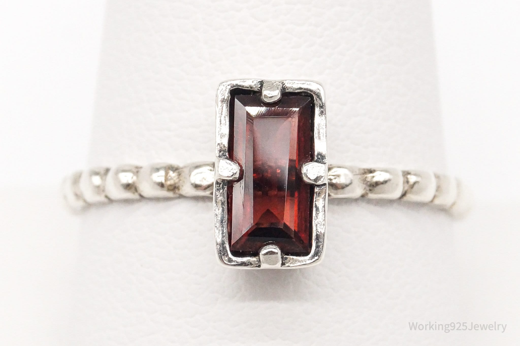 Vintage Israel Designer Paz PZ Garnet Sterling Silver Ring - Size 10.25 | Jewelry > Rings | Wiccan Center
