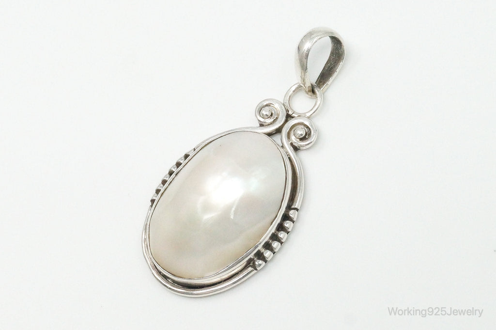 Large Vintage Pearl Sterling Silver Pendant | Jewelry > Necklaces > Pendants | Wiccan Center