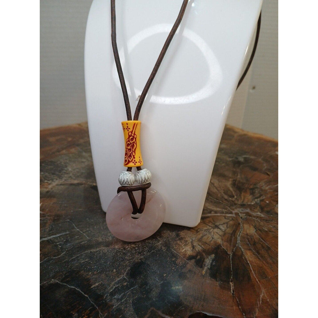 Rose Quartz Pendant Necklace — Handcrafted Natural Stone | CrystalCloud Company
