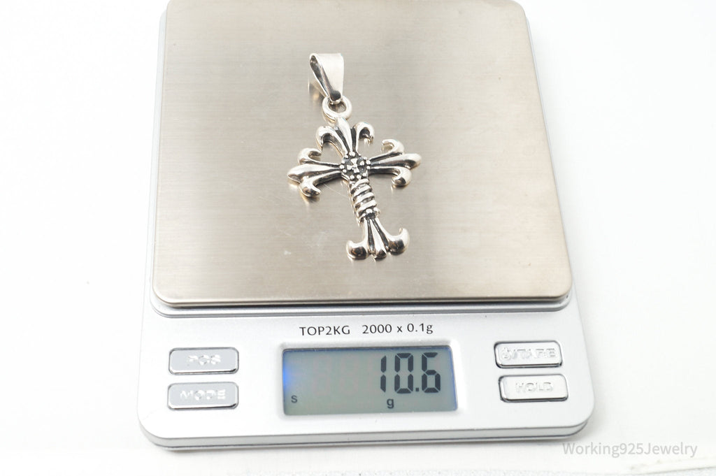 Vintage Large Cross Sterling Silver Necklace Pendant | Jewelry > Necklaces > Pendants | Wiccan Center