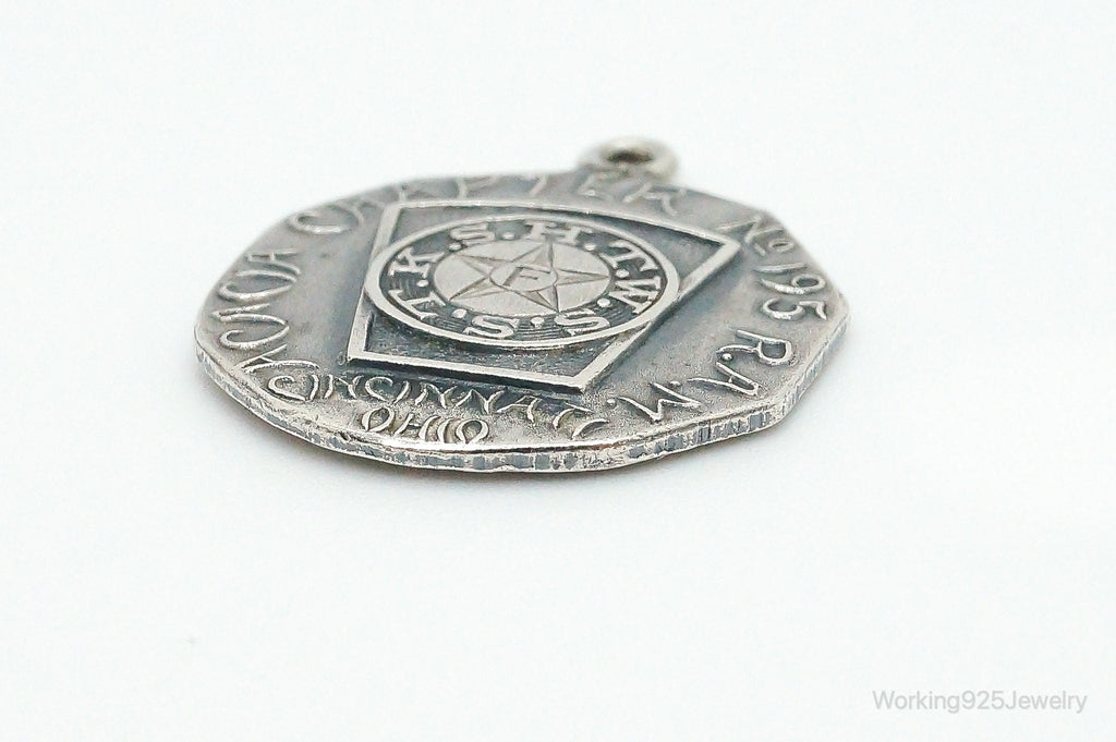 Vintage Acacia Chapter 195 Cincinnati Ohio Sterling Silver Medallion Pendant | Jewelry > Necklaces > Pendants | Wiccan Center