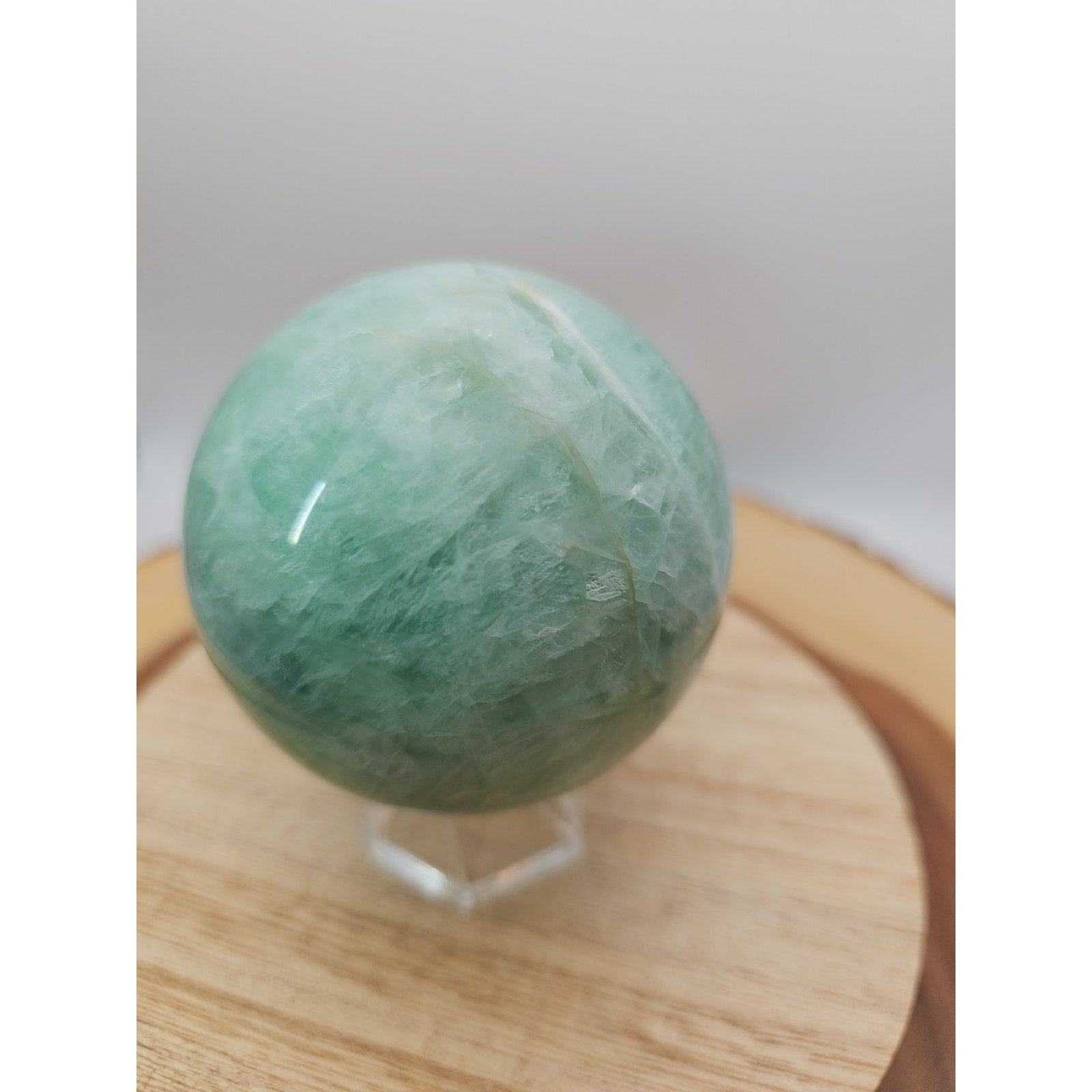 1.43lb Natural Rainbow Fluorite Quartz Crystal Sphere Ball Polished | Crystal Spheres & Eggs | Wiccan Center