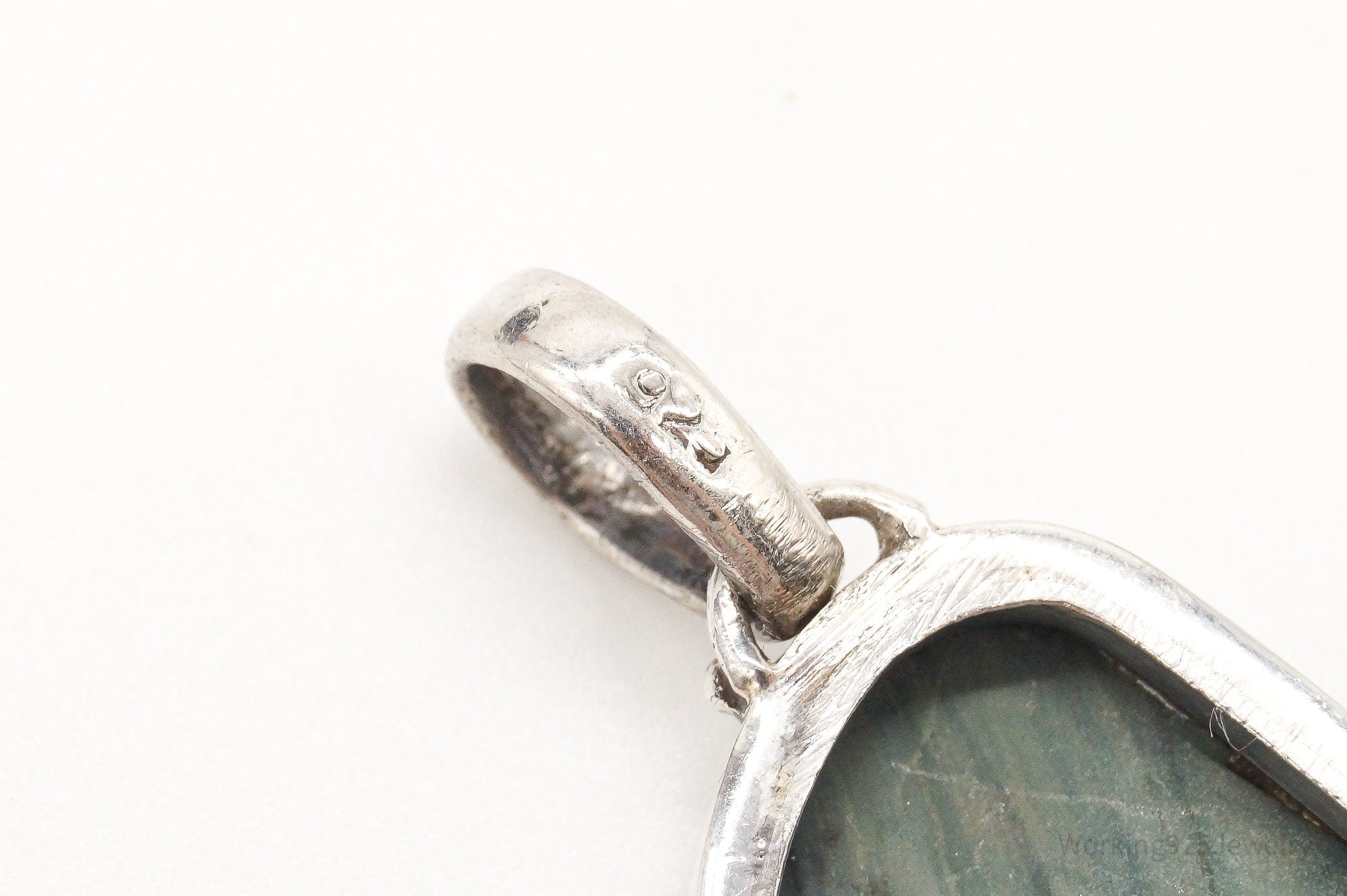 Vintage Large Jasper Sterling Silver Pendant | Jewelry > Necklaces > Pendants | Wiccan Center