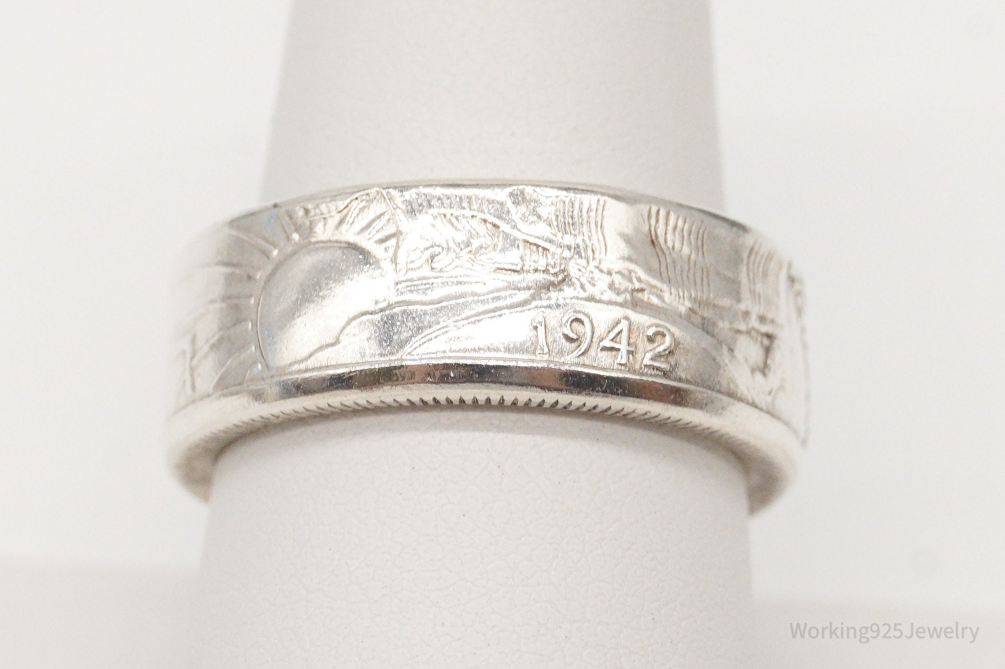 Vintage 1942 Half Dollar Silver Ring - Size 9 | Jewelry > Rings | Wiccan Center