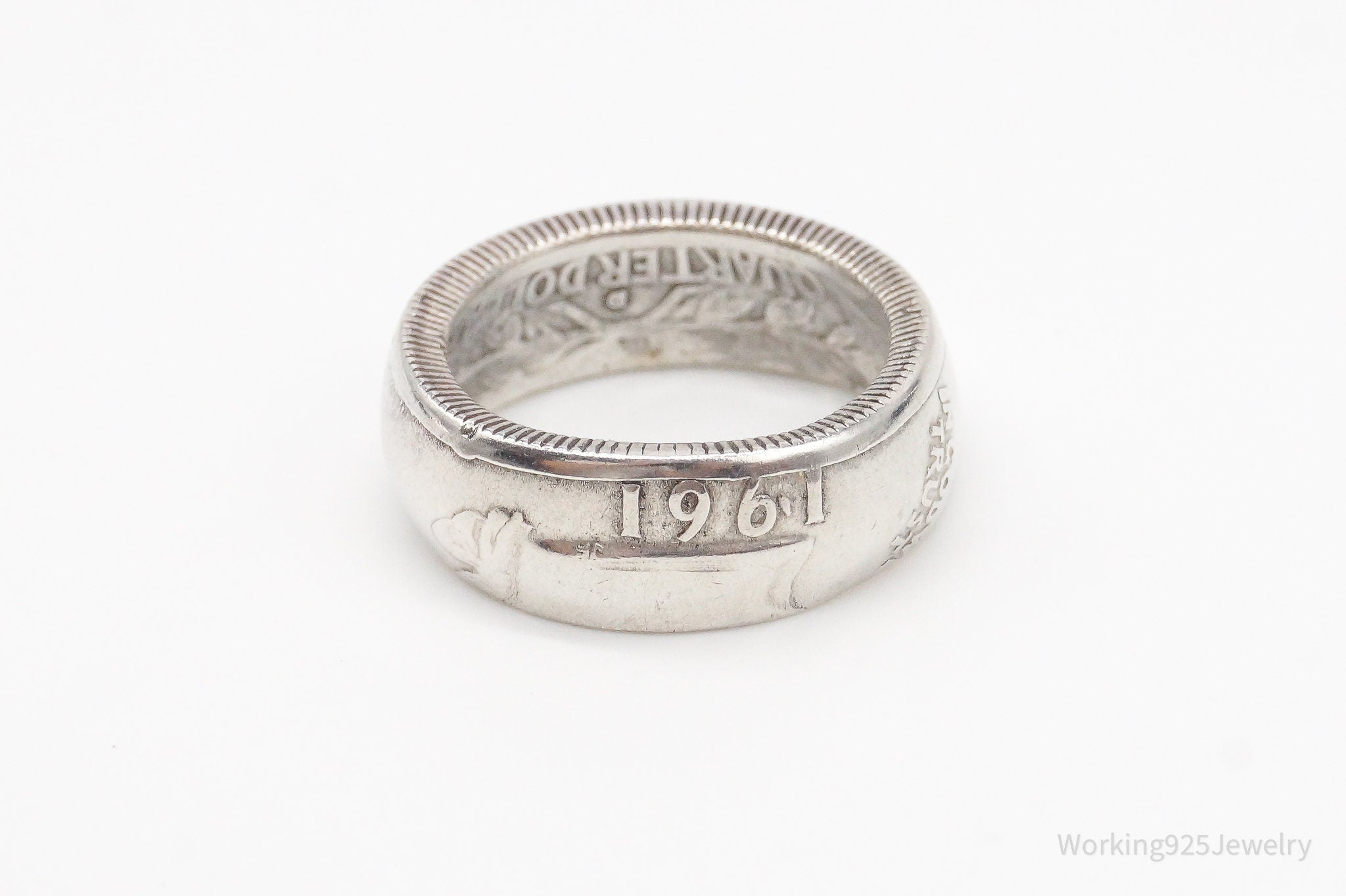 Vintage 1961 Liberty Quarter Dollar Silver Ring - Size 4.75 | Jewelry > Rings | Wiccan Center