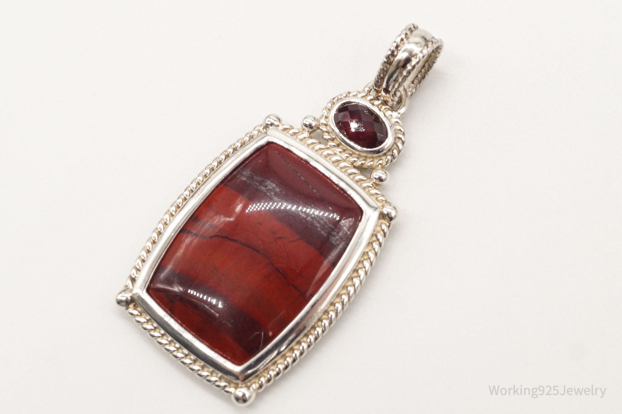 Large Designer Whitney Kelly Red Jasper Garnet Sterling Silver Pendant | Jewelry > Necklaces > Pendants | Wiccan Center