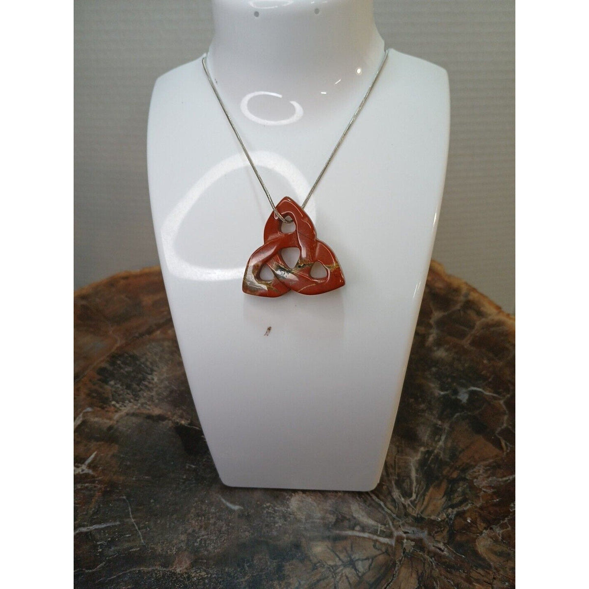 Ocean Jasper Agate Necklace — 925 Sterling Silver Chain