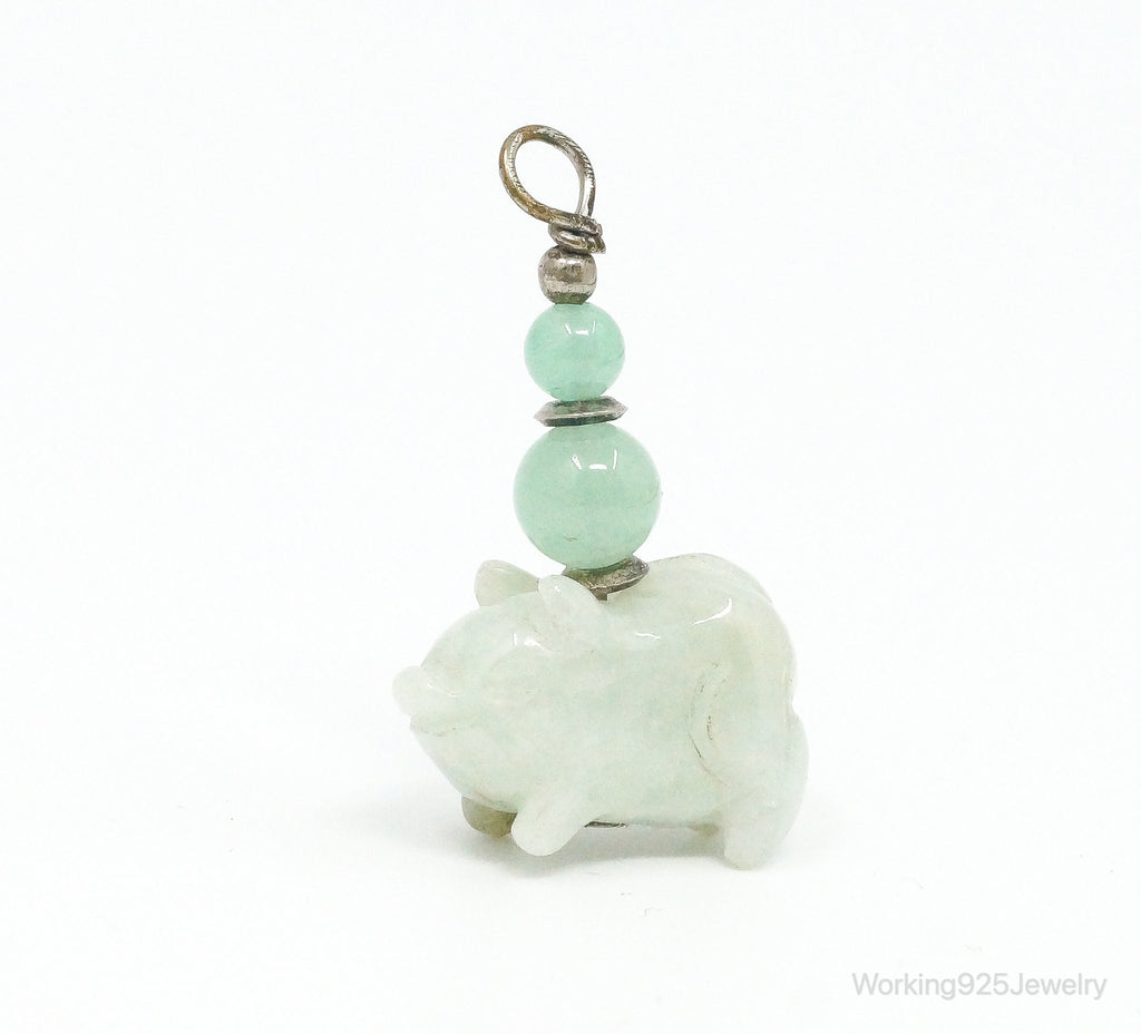 Vintage Carved Pig Jade Pendant | Jewelry > Necklaces > Pendants | Wiccan Center