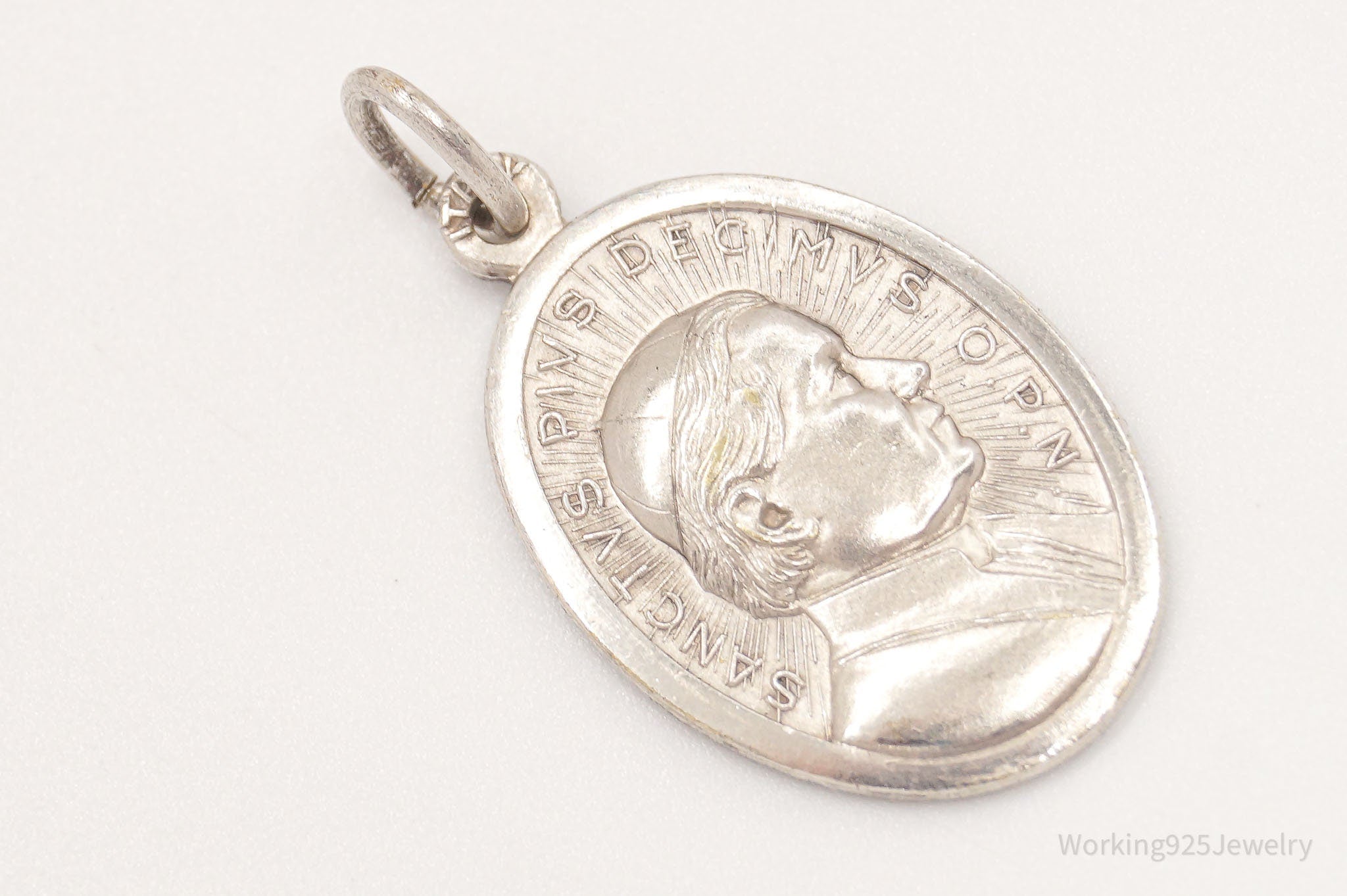 Antique Italian Pope Vatican Sanctvs Pivs Silver Pendant | Jewelry > Necklaces > Pendants | Wiccan Center