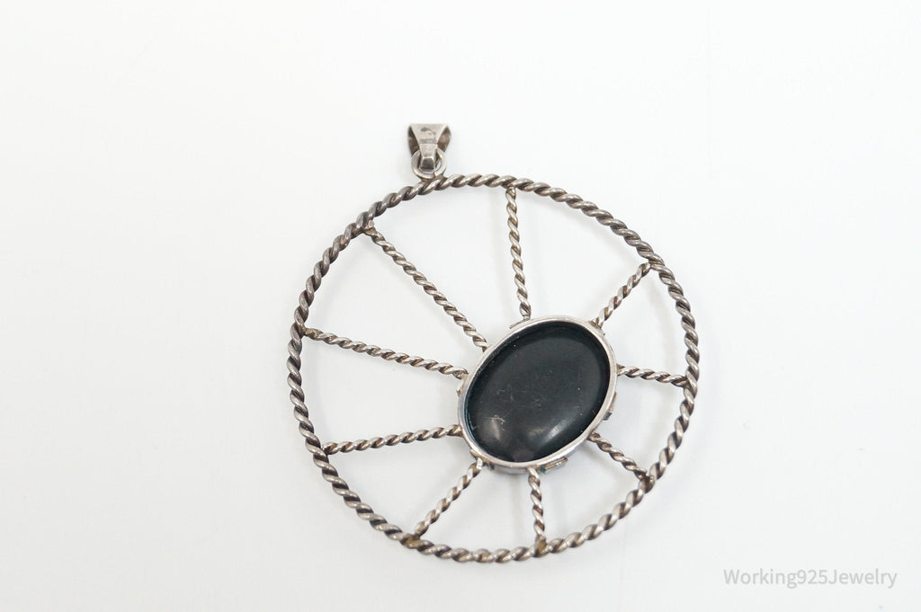 Vintage Handmade Native American Unsigned Opal Sterling Silver Pendant | Jewelry > Necklaces > Pendants | Wiccan Center
