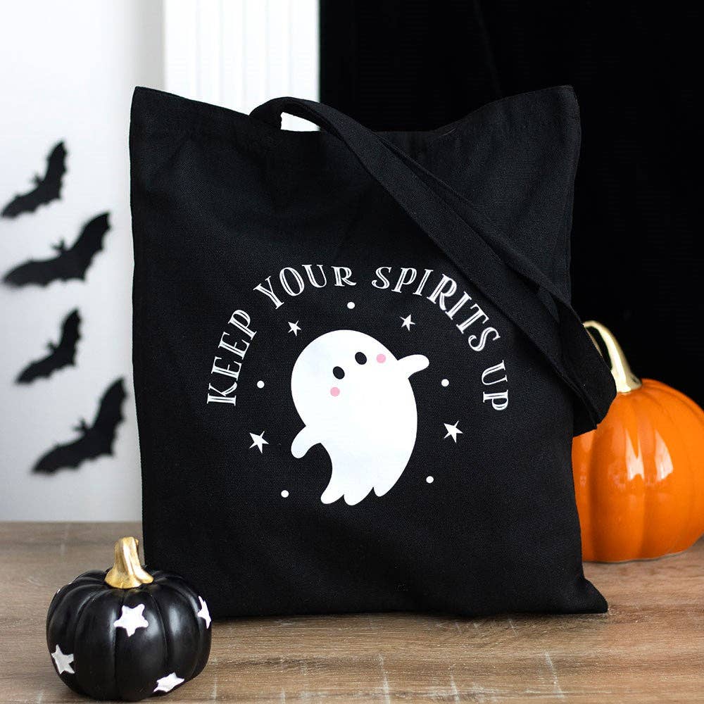 Keep Your Spirits Up Halloween Ghost Tote Bag | Accessories | Wiccan Center