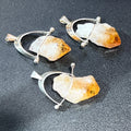 Citrine Crystal Point Pendant (Silver Plated Wire Wrapped) | Craft Supplies & Tools > Beads, Gems & Cabochons > Charms & Pendants > Pendants | Wiccan Center