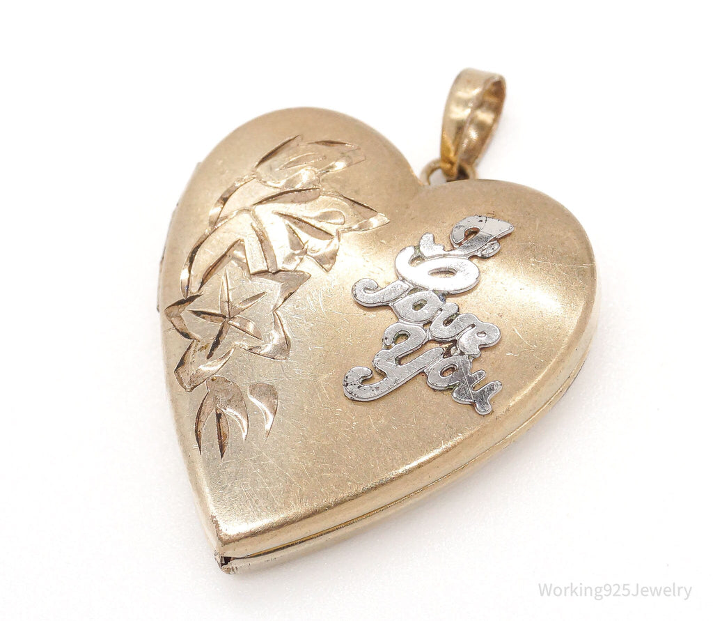 Vintage 14K Gold Filled "I Love You" Heart Locket Pendant | Jewelry > Necklaces > Pendants | Wiccan Center