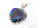 Vintage Large Druzy Quartz Sterling Silver Necklace Pendant | Jewelry > Necklaces > Pendants | Wiccan Center