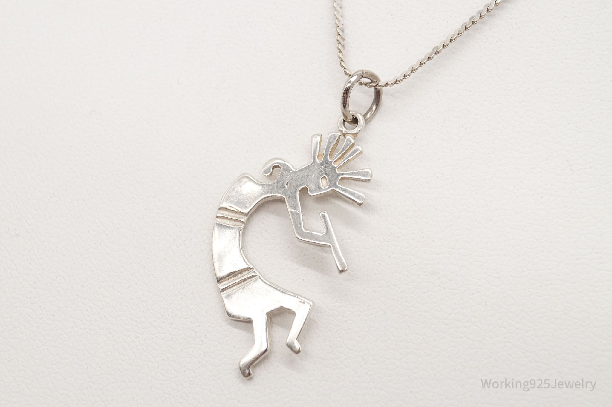 Vintage Native America Dancing Kokopelli Sterling Silver Necklace | Jewelry > Necklaces > Pendants | Wiccan Center