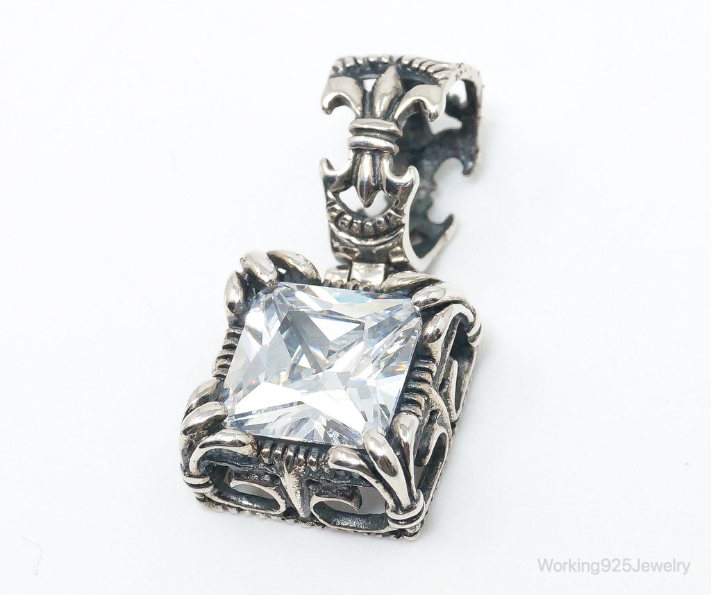 Vintage Designer Silpada "Uptown" CZ Sterling Silver Scroll Necklace Pendant | Jewelry > Necklaces > Pendants | Wiccan Center