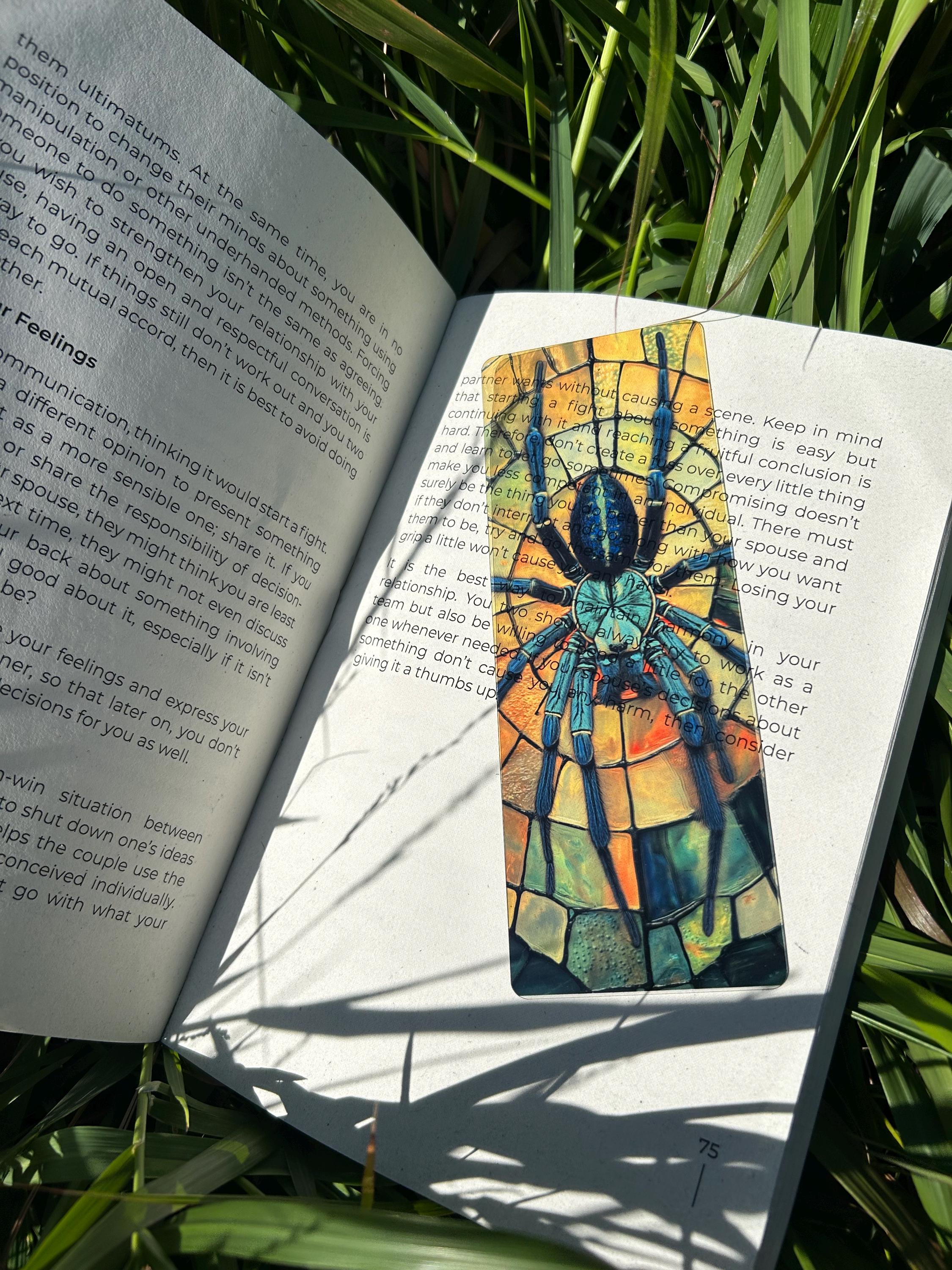 Tarantula Bookmark - Handcrafted Spider Bookmark, Unique Insect Gift, Creepy Crawly Book Marker, Gothic, Spider Bookmark, Spider Lover Gift | | Wiccan Center