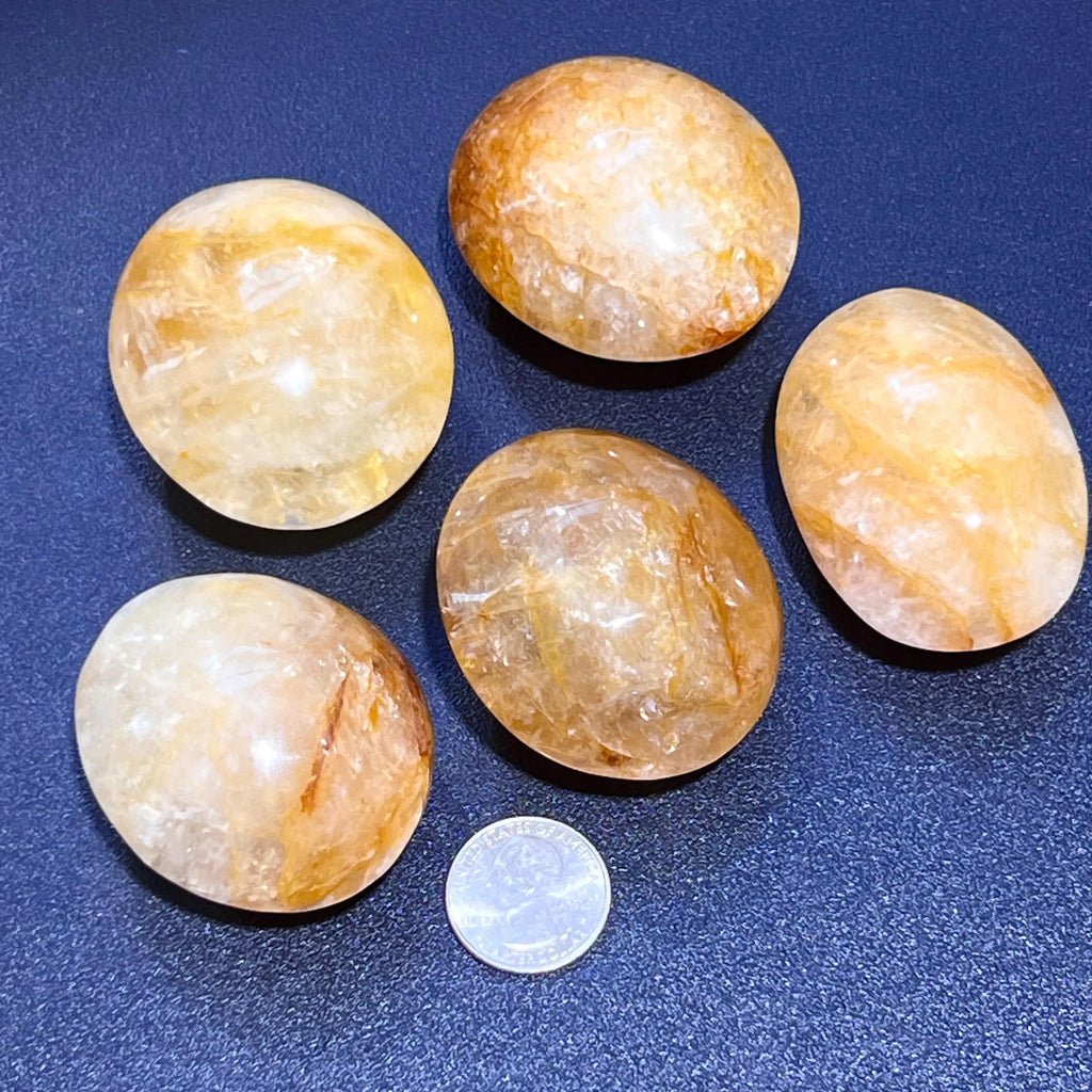 Golden Healer Quartz Palm Stone Gemstone Home Decor Carving Supply | Home & Living > Spirituality & Religion > Prayer Beads & Charms > Metaphysical Crystals | Wiccan Center