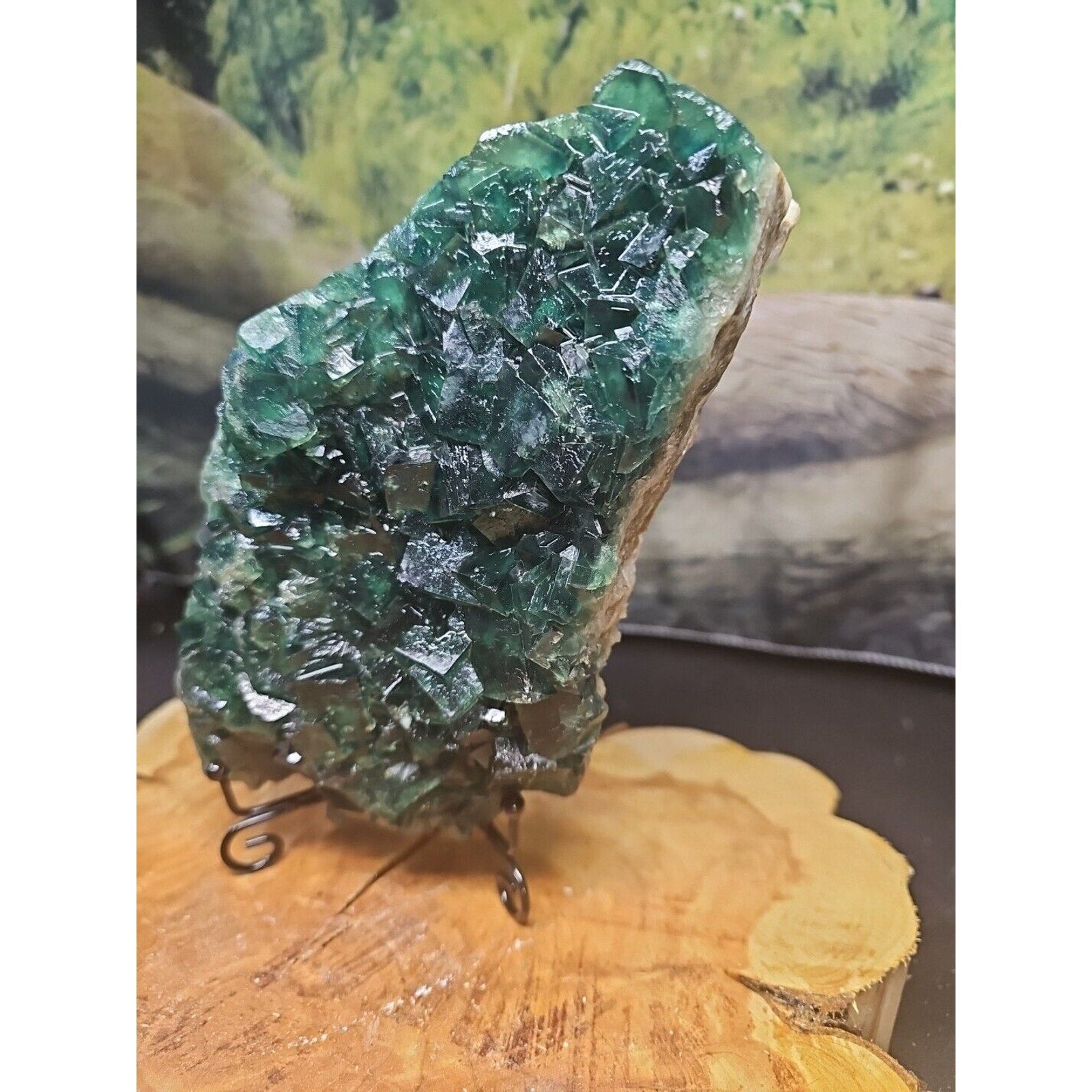 3.2lb NATURAL Green FLUORITE Quartz Crystal Cluster Mineral Specimen | Geodes & Clusters | Wiccan Center