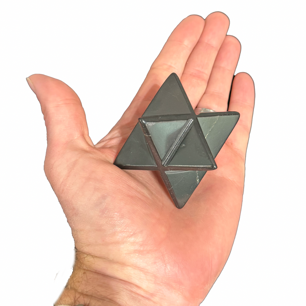 Shungite Merkaba Star -Sacred Geometry | Crystals & Minerals > Figurines | Wiccan Center