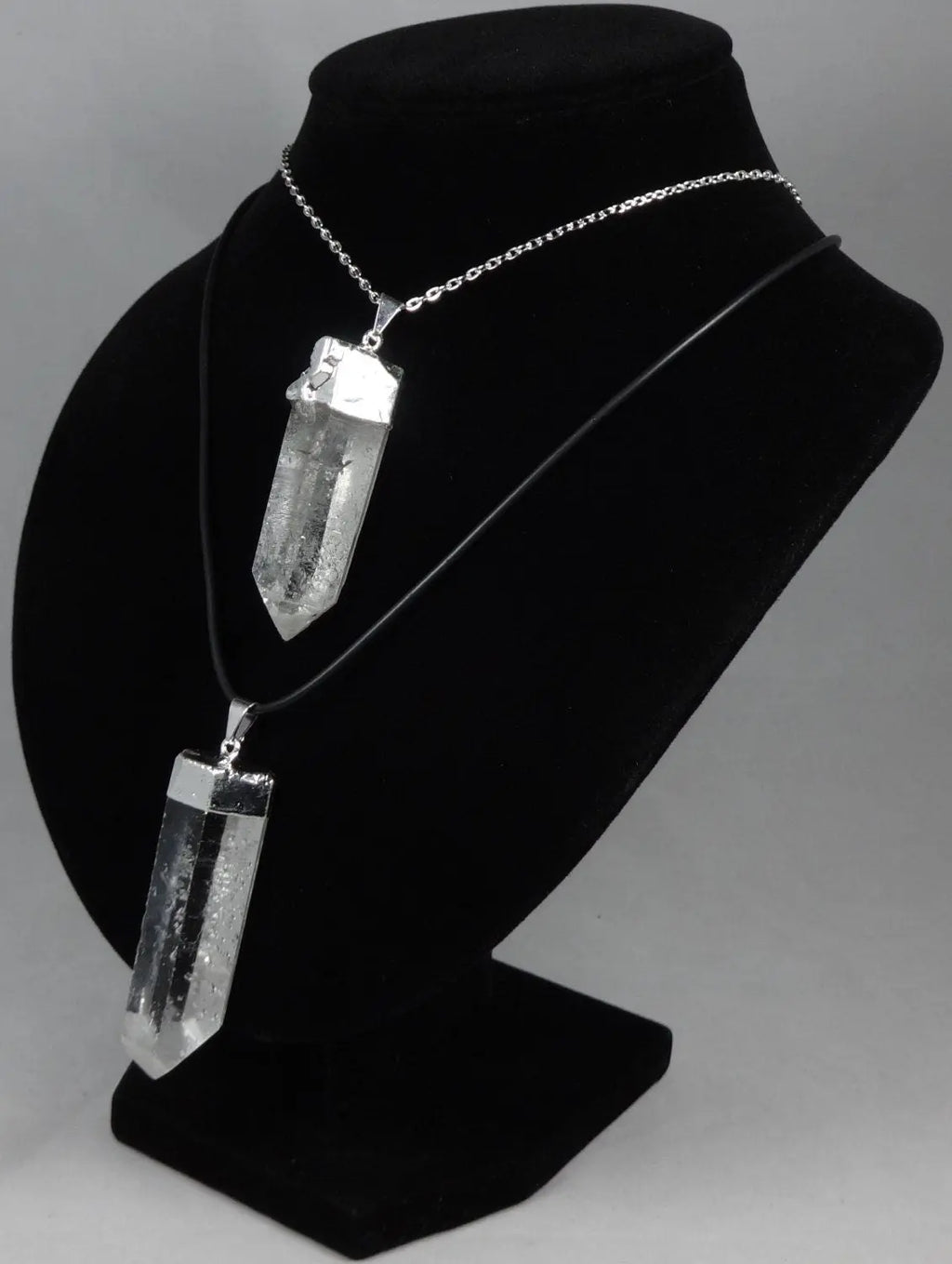 Large Quartz Crystal Point Pendant (Silver Plated) Wholesale | Craft Supplies & Tools > Beads, Gems & Cabochons > Charms & Pendants > Pendants | Wiccan Center