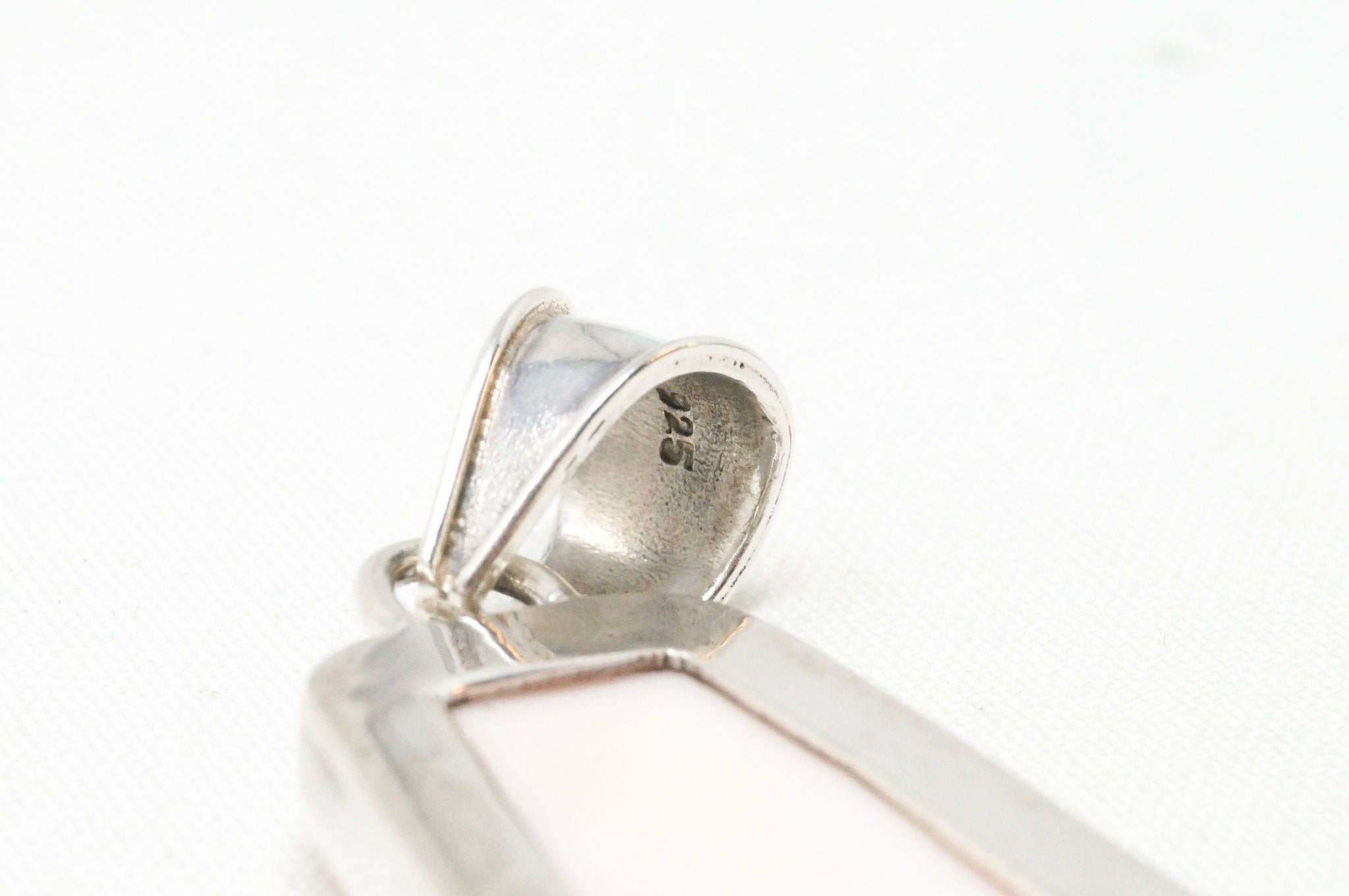 Vintage Peach Gemstone Sterling Silver Necklace Pendant | Jewelry > Necklaces > Pendants | Wiccan Center