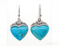 Designer SX Turquoise Hearts Sterling Silver Earrings | Jewelry > Earrings | Wiccan Center