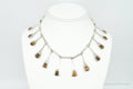 Vintage Taxco Mexico Designer VSA Tigers Eye Modernist Sterling Silver Necklace | Jewelry > Necklaces > Pendants | Wiccan Center