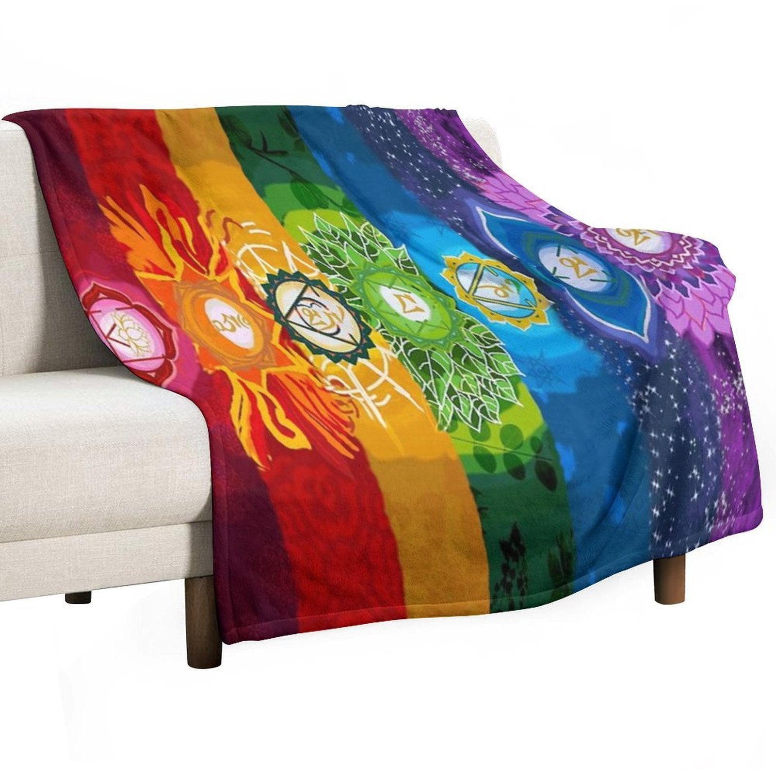 Healing Chakra Blanket Velvety-soft Throw Blanket