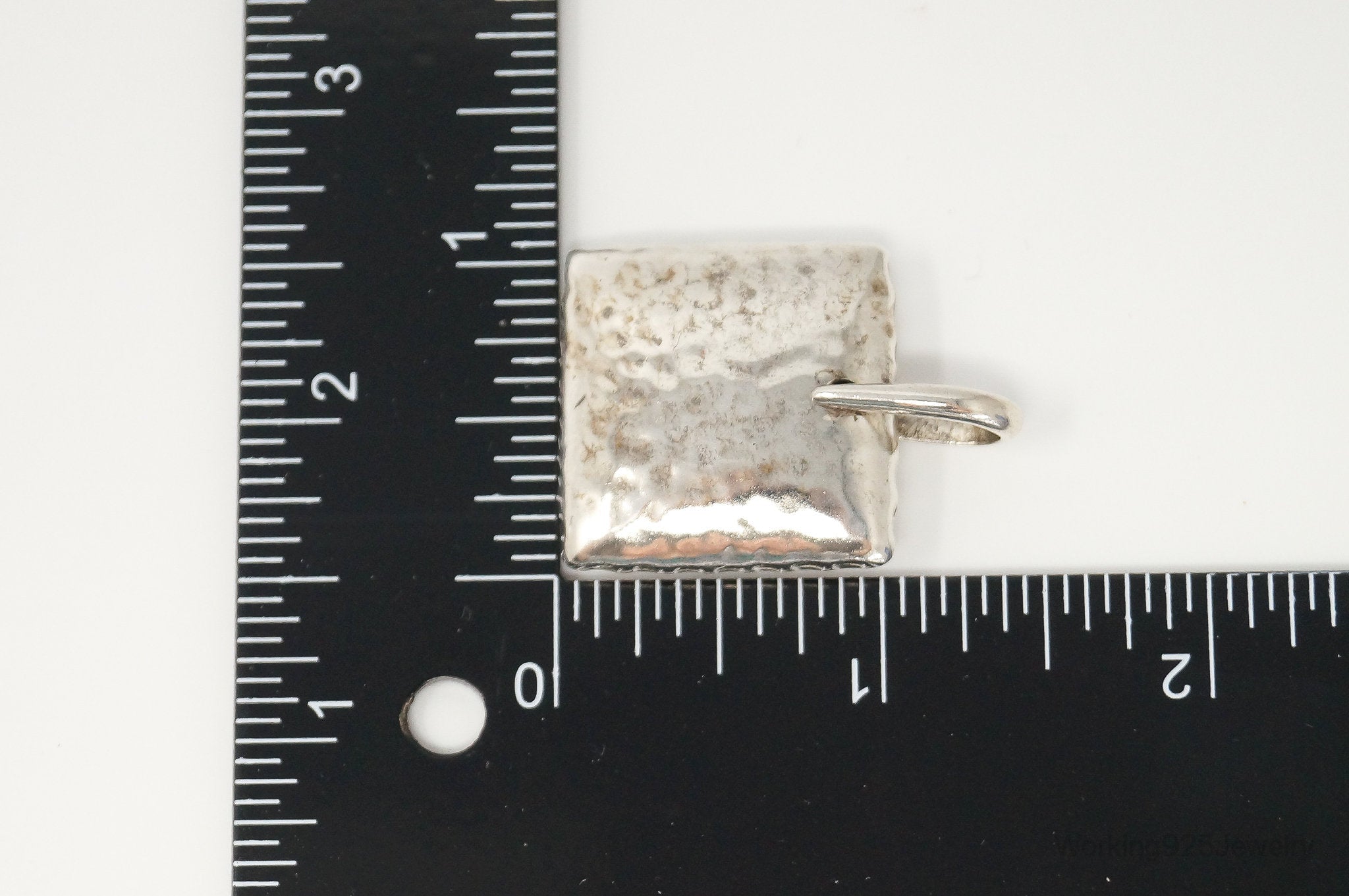 Vintage Silpada Hammered Square Pillow Sterling Silver Necklace Pendant | Jewelry > Necklaces > Pendants | Wiccan Center